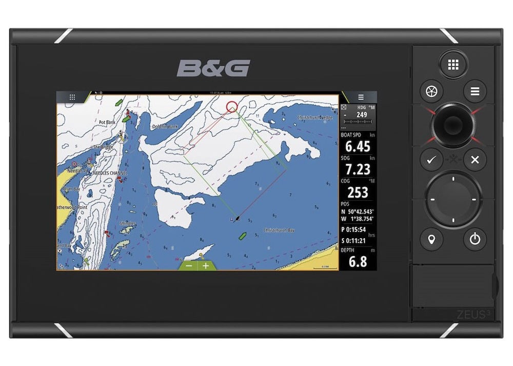 B G Zeus 7 Chartplotter With World Basemap B G Sailing Electronics